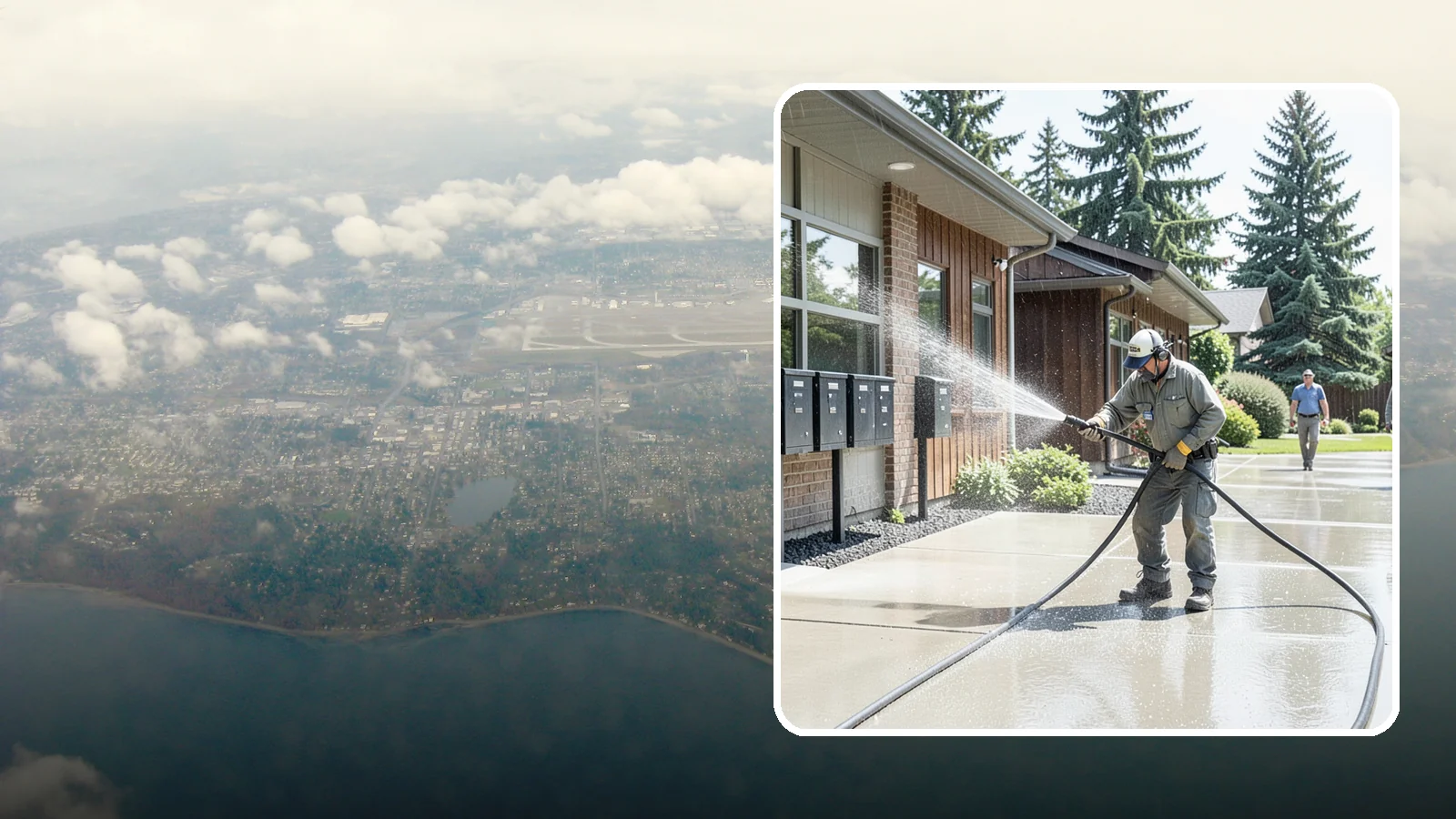 HOA Pressure Washing in Burien, King County, WA - We help Washington homeowner associations maintain clean shared sidewalks, mailboxes, and community structures on a predictable...