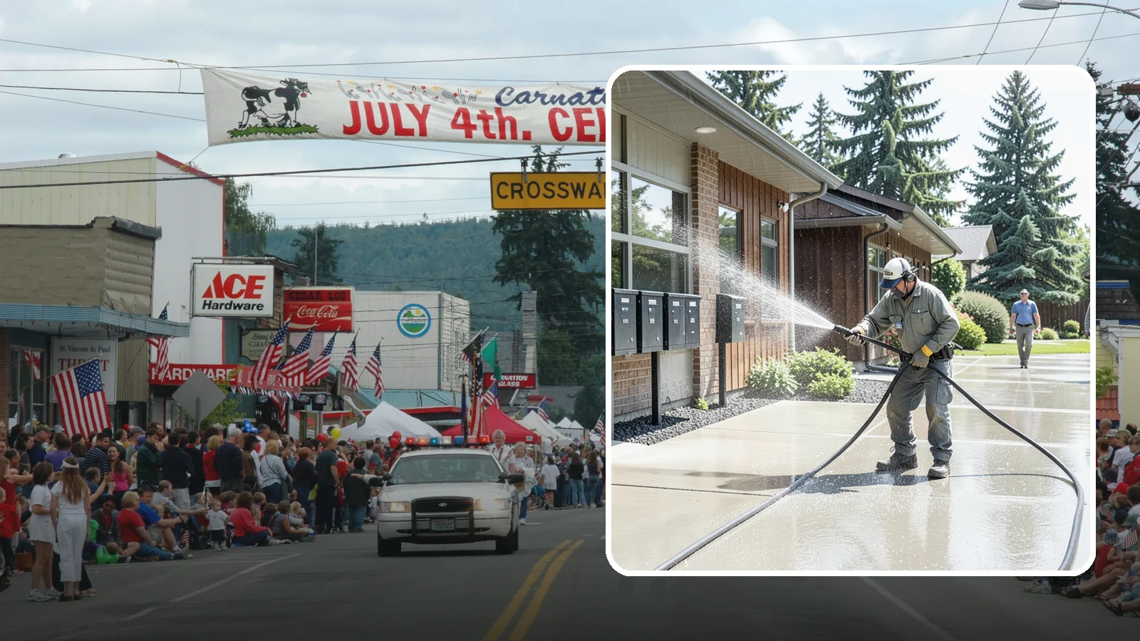 HOA Pressure Washing in Carnation, King County, WA - We help Washington homeowner associations maintain clean shared sidewalks, mailboxes, and community structures on a predictable...
