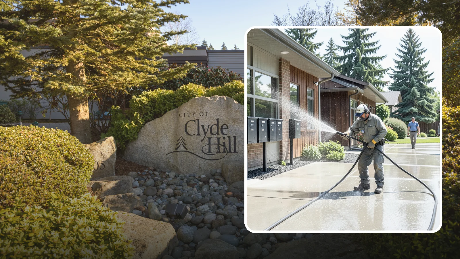 HOA Pressure Washing in Clyde Hill, King County, WA - We help Washington homeowner associations maintain clean shared sidewalks, mailboxes, and community structures on a predictable...