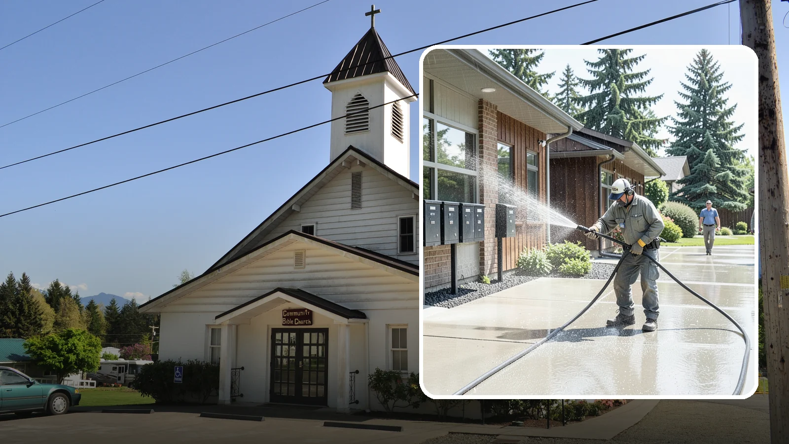 HOA Pressure Washing in Concrete, Skagit County, WA - We help Washington homeowner associations maintain clean shared sidewalks, mailboxes, and community structures on a predictable...