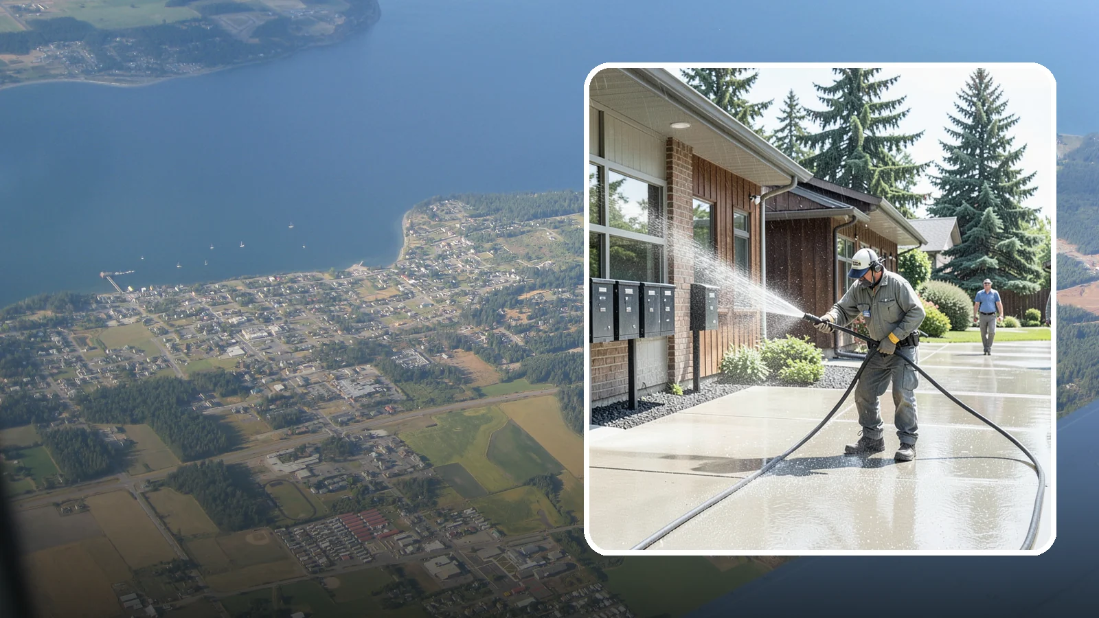 HOA Pressure Washing in Coupeville, Island County, WA - We help Washington homeowner associations maintain clean shared sidewalks, mailboxes, and community structures on a predictable...
