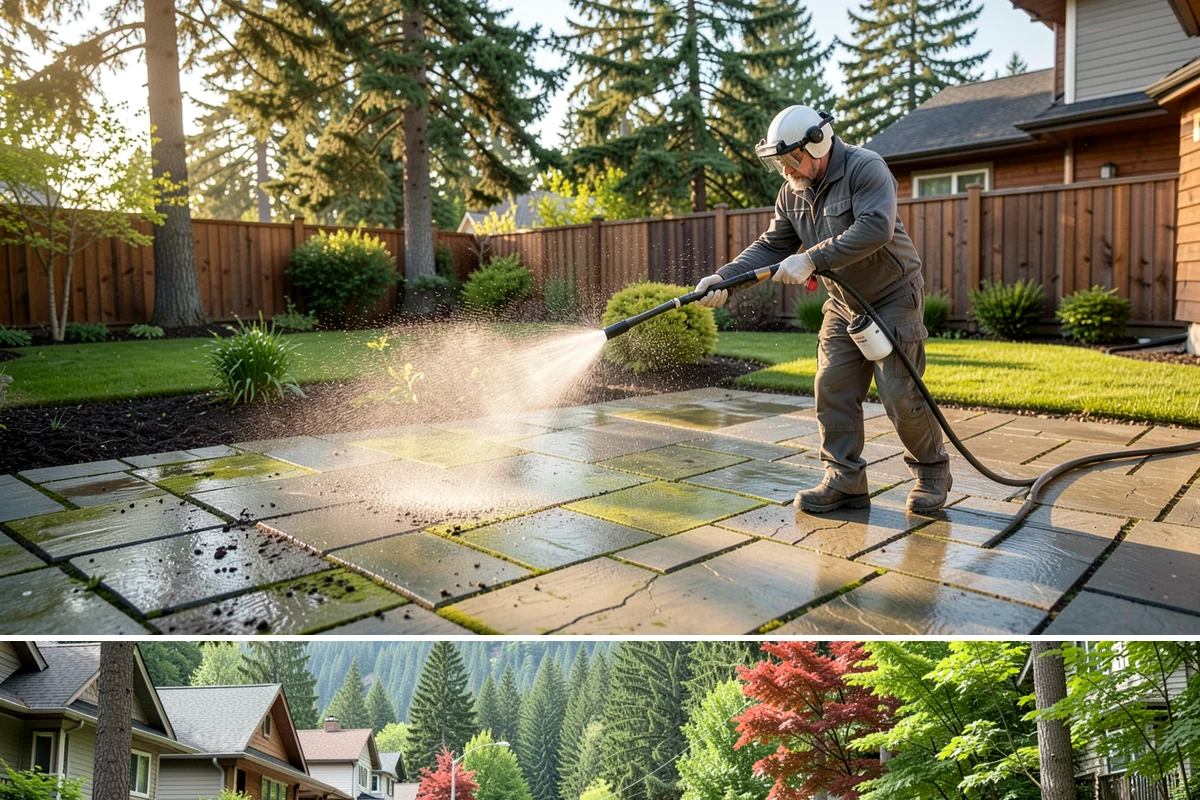 HOA Pressure Washing in Darrington, Snohomish County, WA - A spring deep clean paired with a fall moss treatment keeps community areas safe through Washington's wettest months.