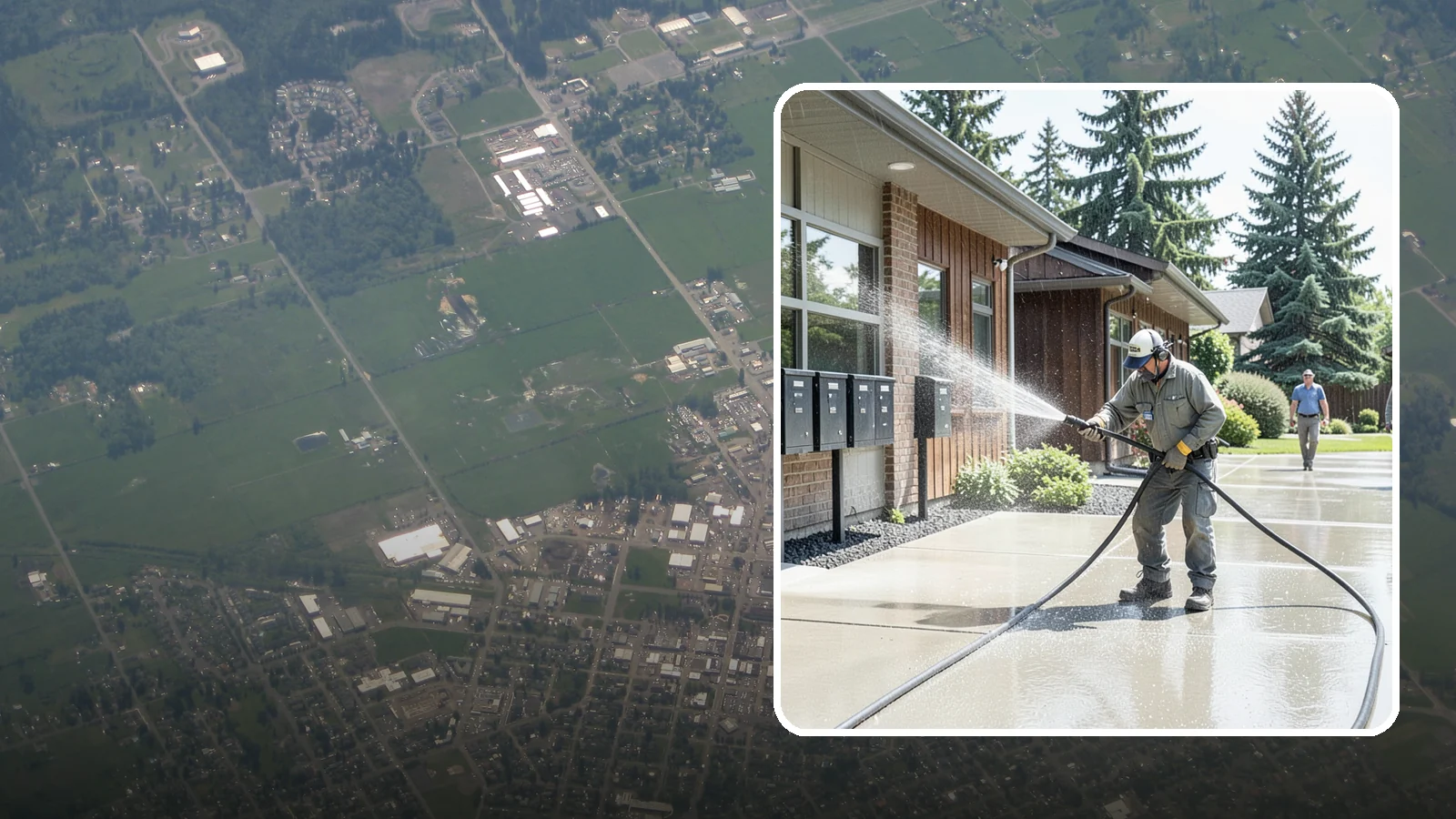 HOA Pressure Washing in Enumclaw, King County, WA - We help Washington homeowner associations maintain clean shared sidewalks, mailboxes, and community structures on a predictable...