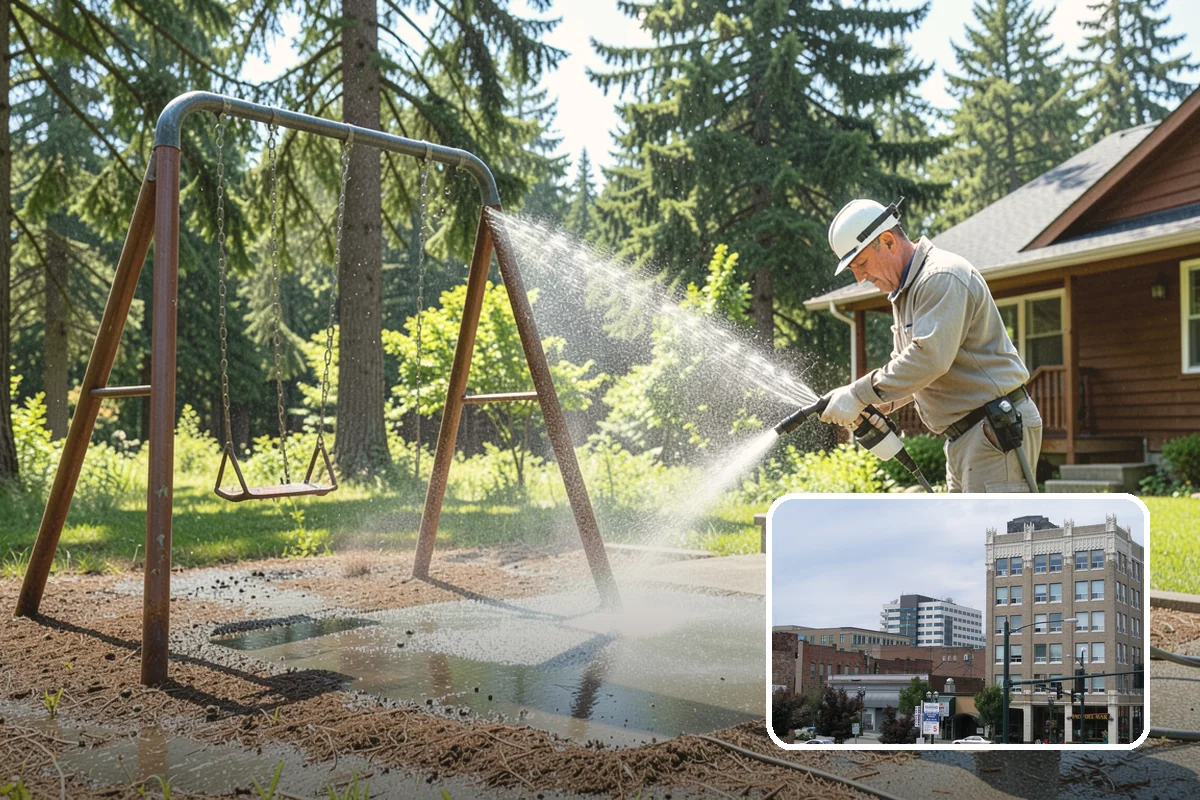 HOA Pressure Washing in Everett, Snohomish County, WA - Reduces slip-and-fall liability on shared paths