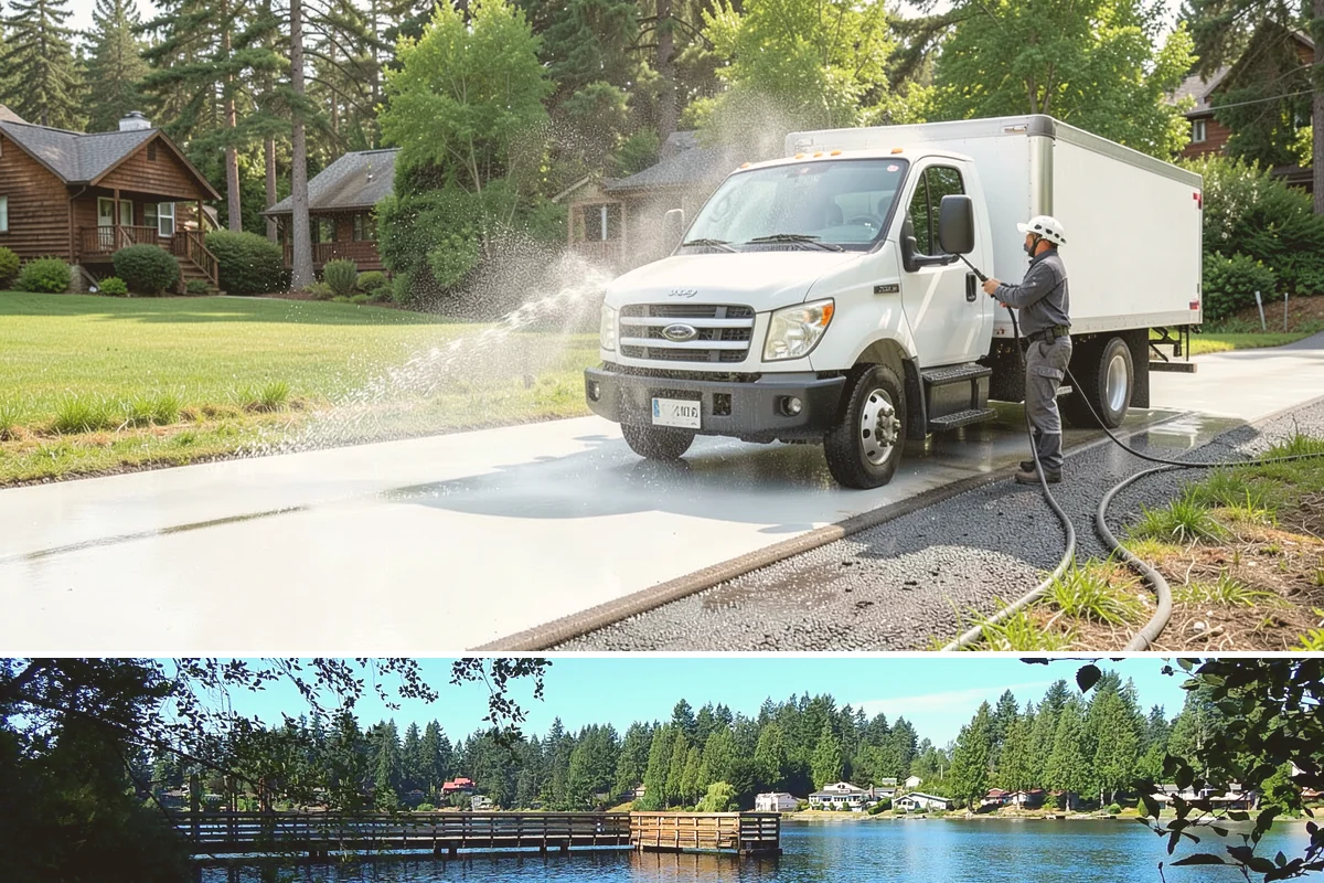 HOA Pressure Washing in Federal Way, King County, WA - A spring deep clean paired with a fall moss treatment keeps community areas safe through Washington's wettest months.