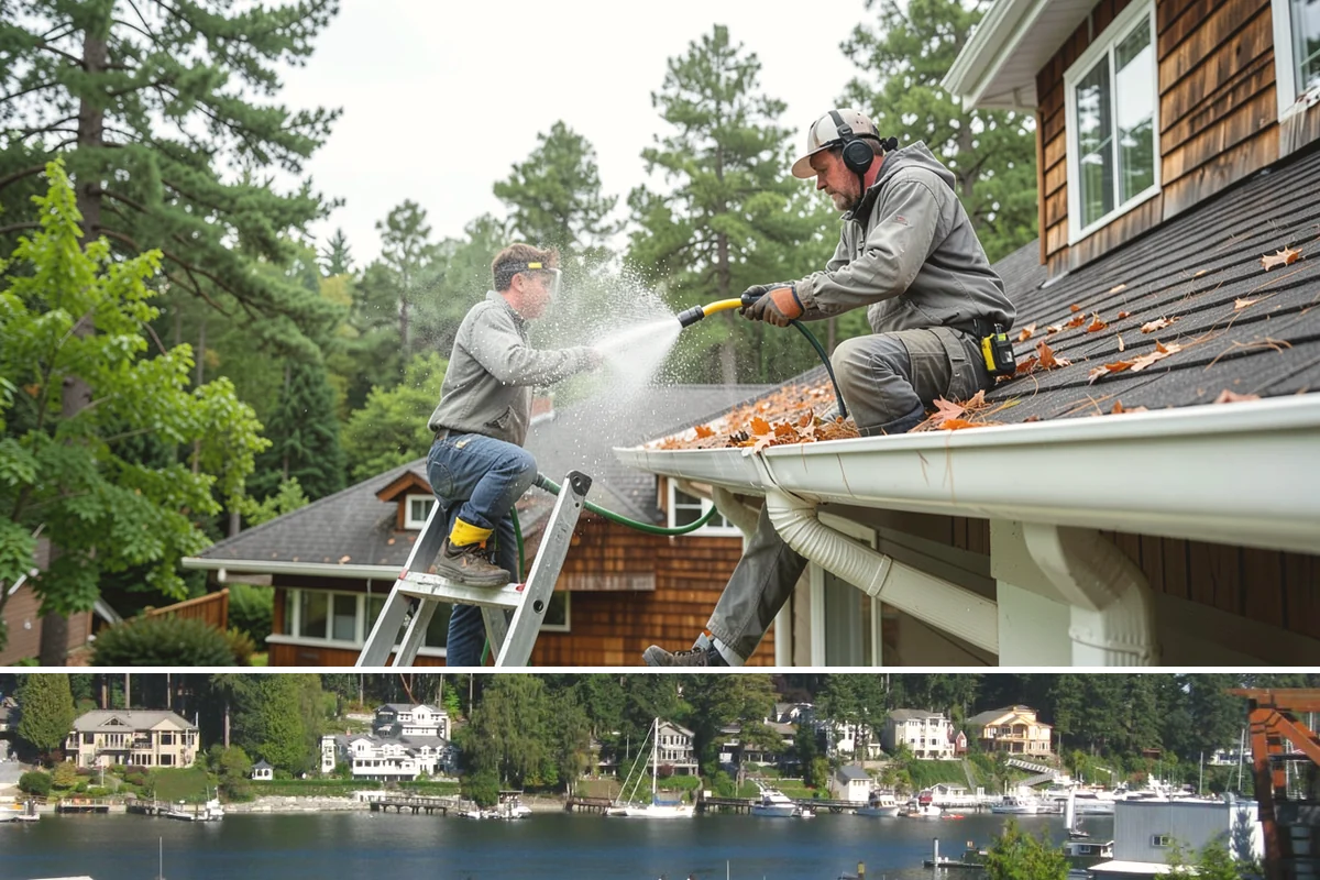 HOA Pressure Washing in Gig Harbor, Pierce County, WA - A spring deep clean paired with a fall moss treatment keeps community areas safe through Washington's wettest months.
