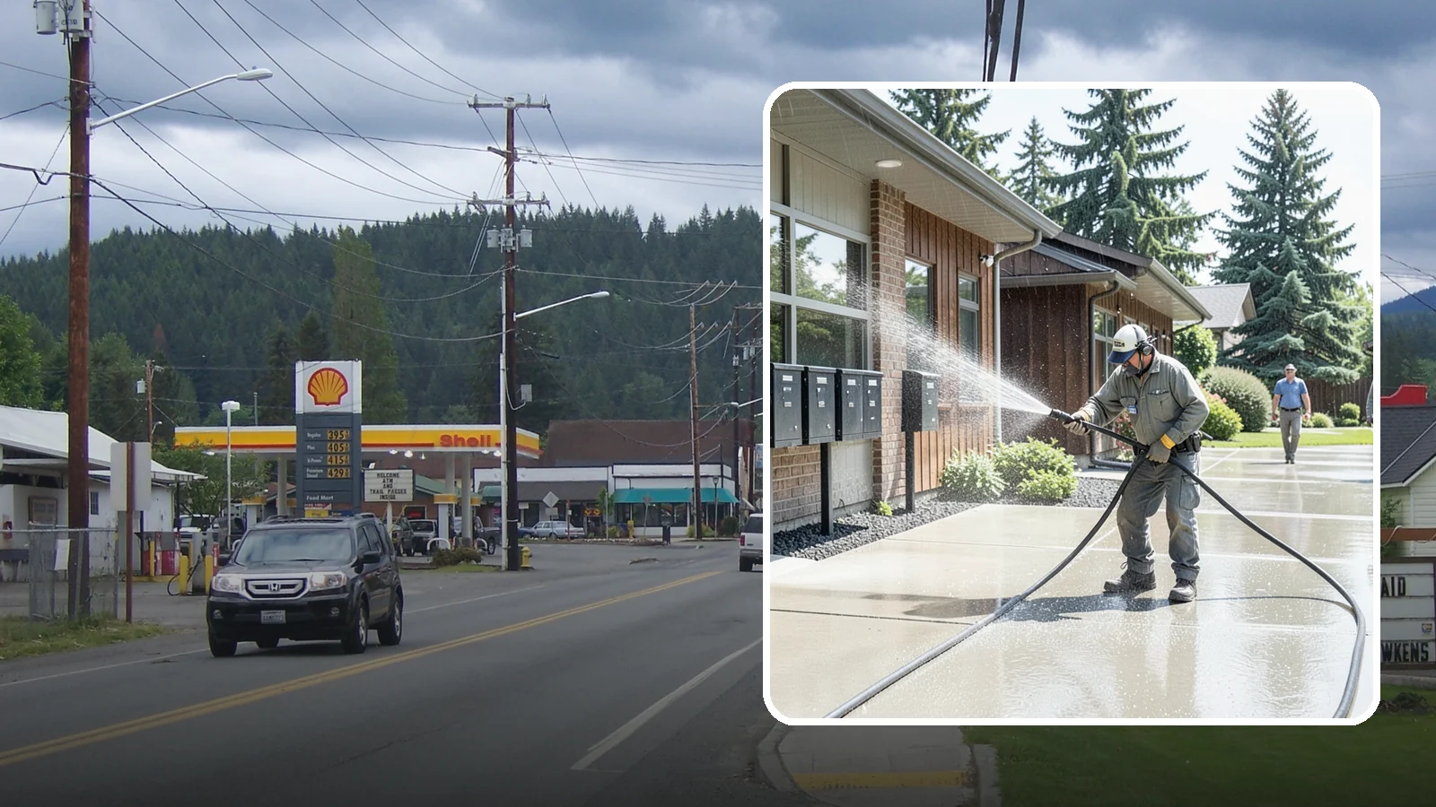 HOA Pressure Washing in Granite Falls, Snohomish County, WA - We help Washington homeowner associations maintain clean shared sidewalks, mailboxes, and community structures on a predictable...