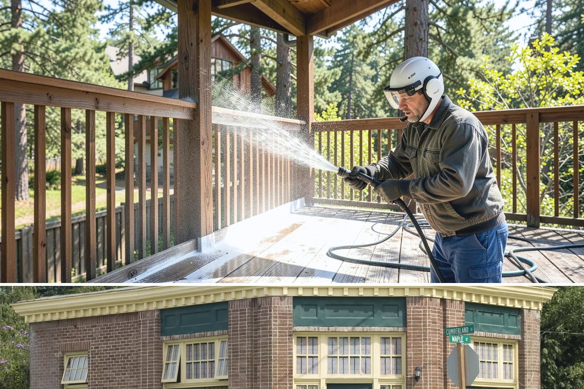 HOA Pressure Washing in Hamilton, Skagit County, WA - A spring deep clean paired with a fall moss treatment keeps community areas safe through Washington's wettest months.