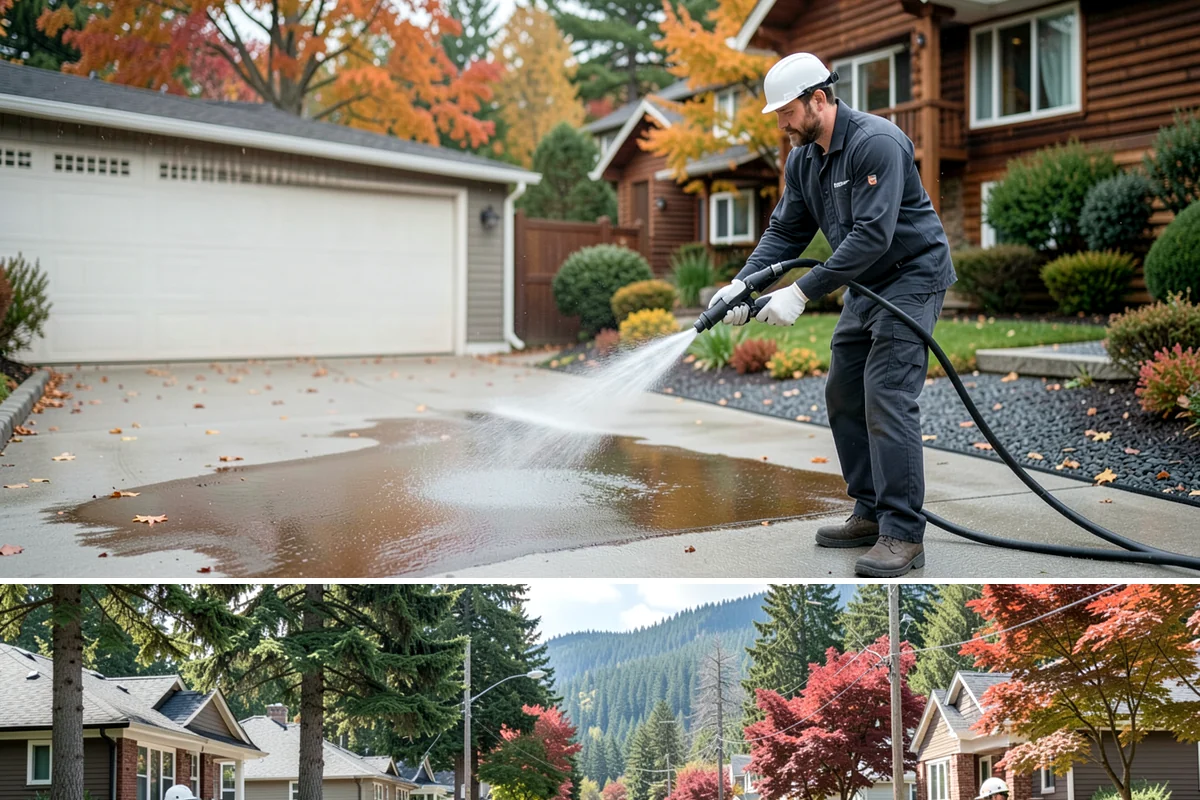 HOA Pressure Washing in Hunts Point, King County, WA - A spring deep clean paired with a fall moss treatment keeps community areas safe through Washington's wettest months.