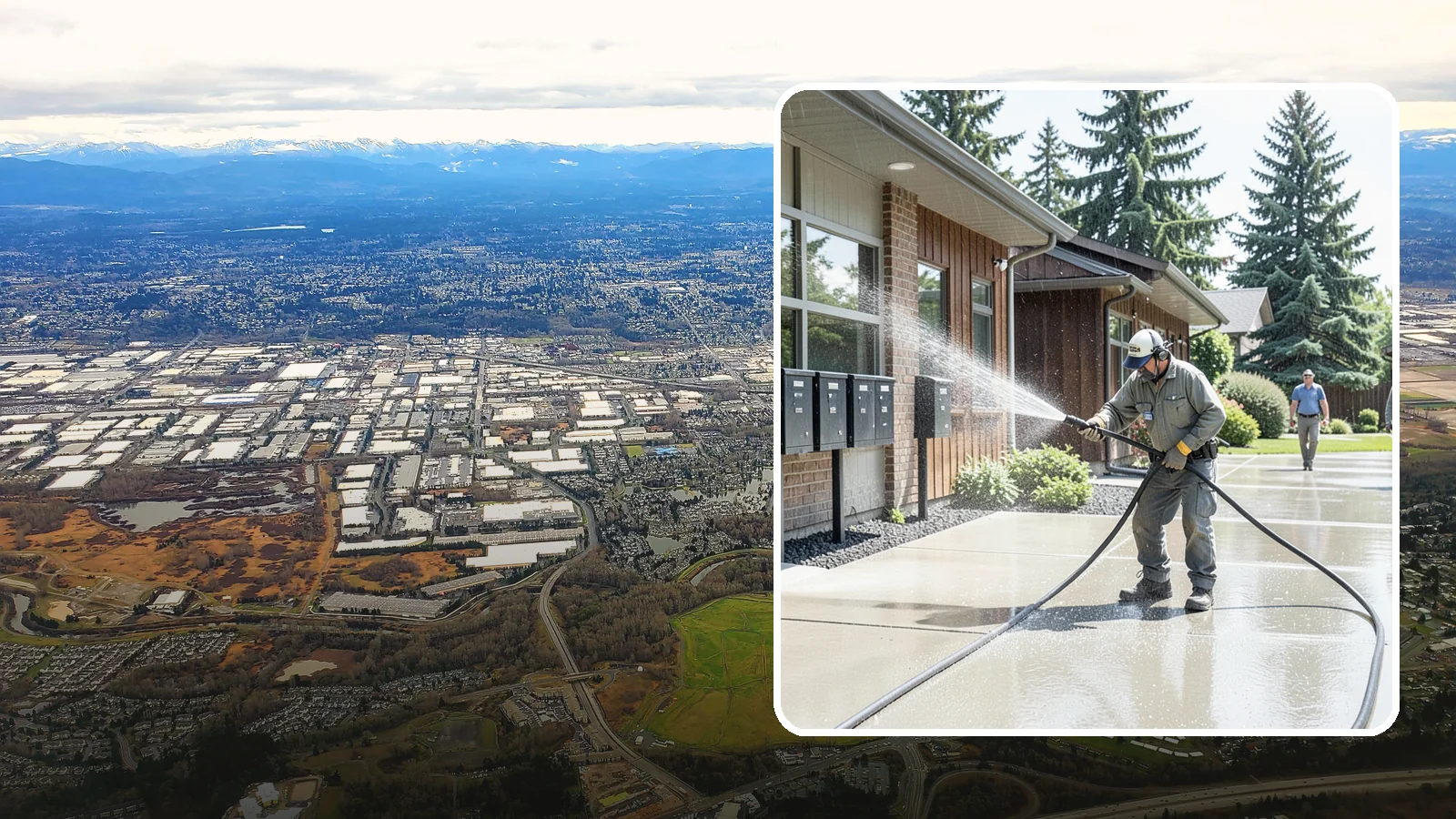 HOA Pressure Washing in Kent, King County, WA - We help Washington homeowner associations maintain clean shared sidewalks, mailboxes, and community structures on a predictable...