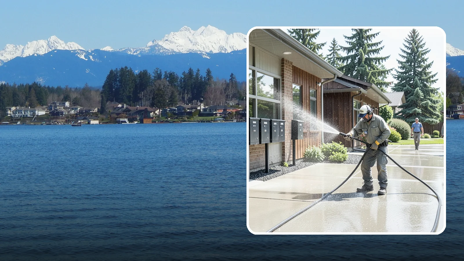 HOA Pressure Washing in Lake Stevens, Snohomish County, WA - We help Washington homeowner associations maintain clean shared sidewalks, mailboxes, and community structures on a predictable...
