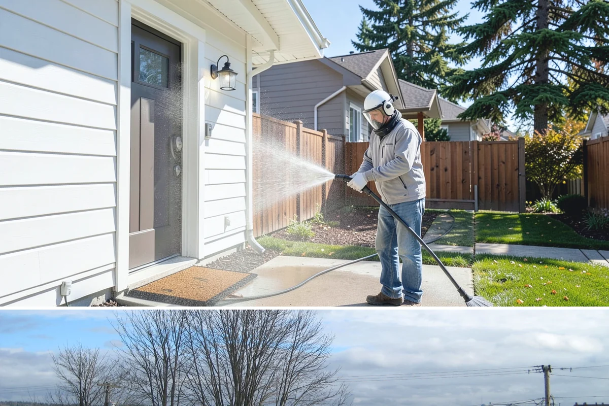 HOA Pressure Washing in Langley, Island County, WA - A spring deep clean paired with a fall moss treatment keeps community areas safe through Washington's wettest months.