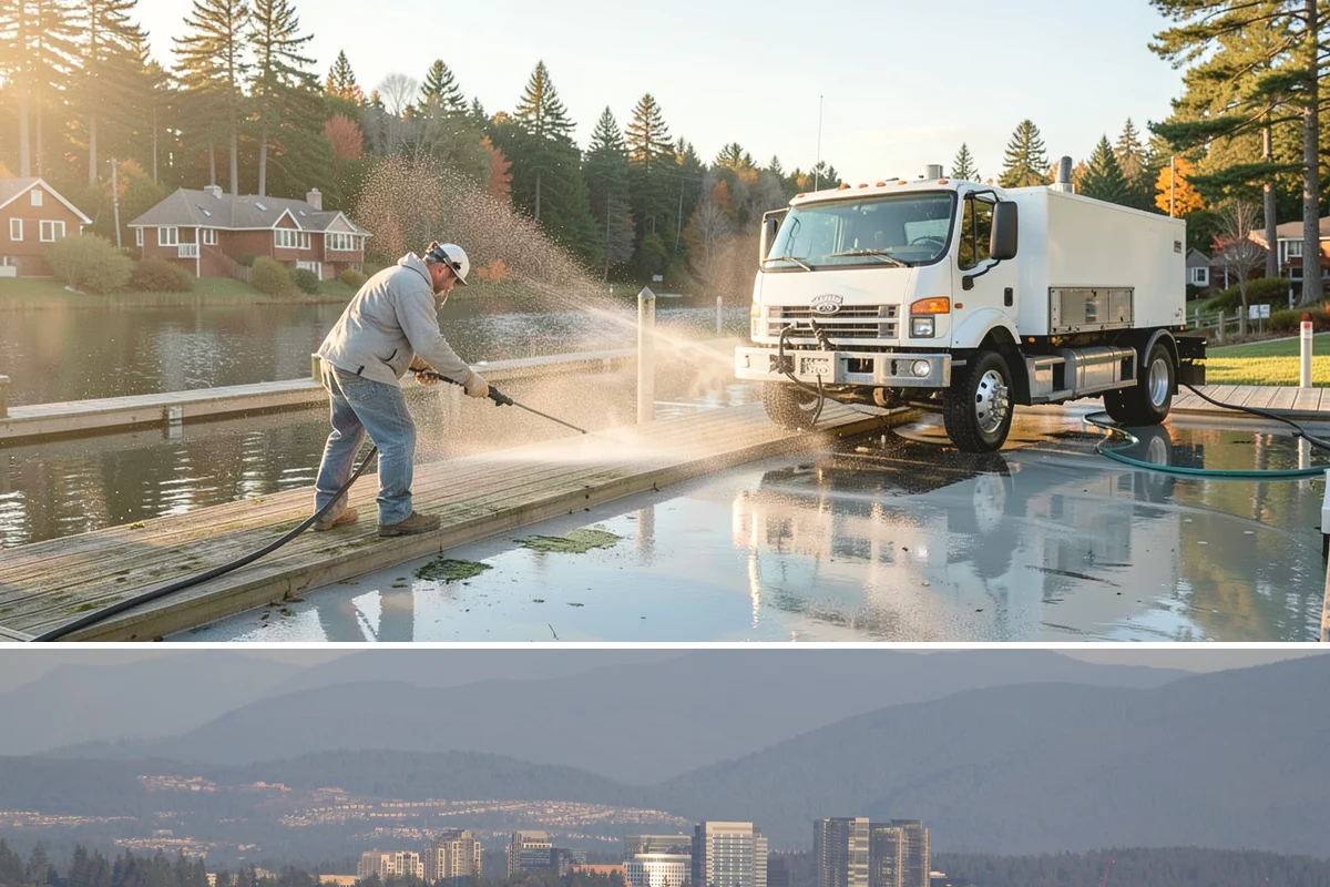 HOA Pressure Washing in Medina, King County, WA - A spring deep clean paired with a fall moss treatment keeps community areas safe through Washington's wettest months.