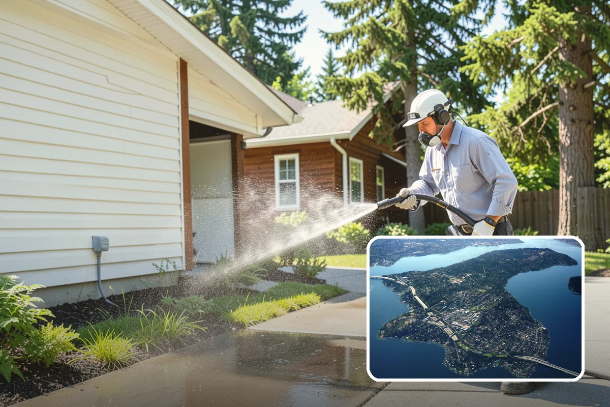 HOA Pressure Washing in Mercer Island, King County, WA - Reduces slip-and-fall liability on shared paths