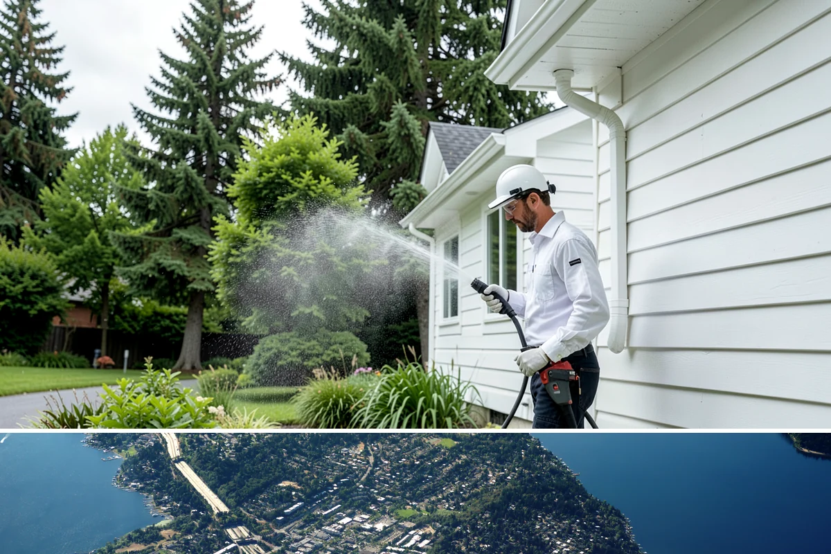 HOA Pressure Washing in Mercer Island, King County, WA - A spring deep clean paired with a fall moss treatment keeps community areas safe through Washington's wettest months.