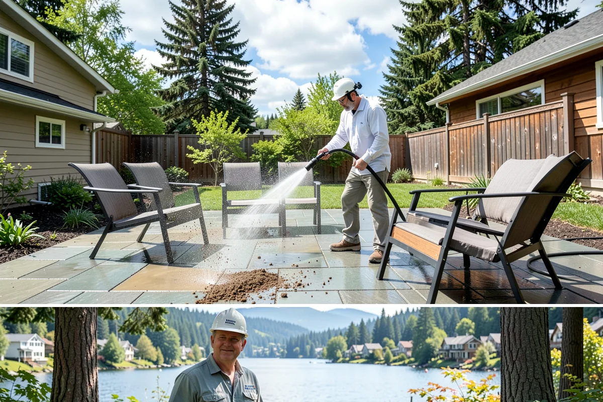 HOA Pressure Washing in Milton, King County, WA - A spring deep clean paired with a fall moss treatment keeps community areas safe through Washington's wettest months.