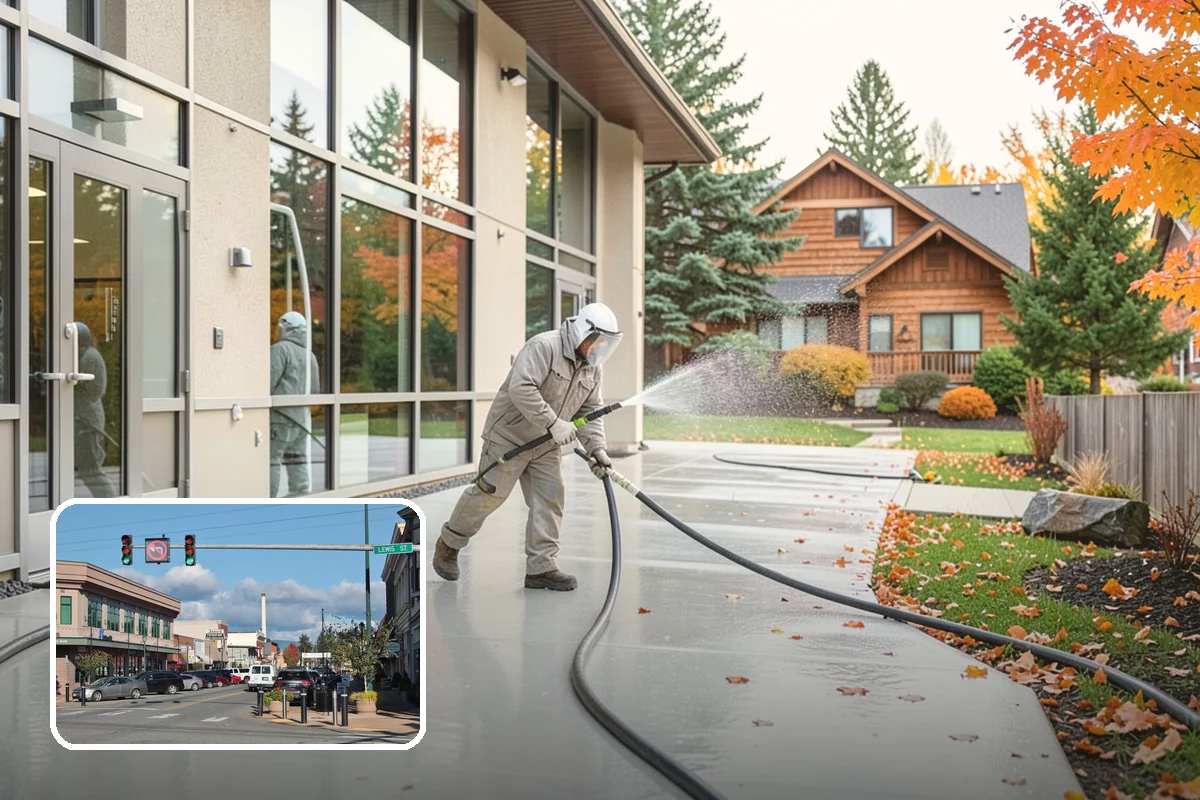 HOA Pressure Washing in Monroe, Snohomish County, WA - Reduces slip-and-fall liability on shared paths