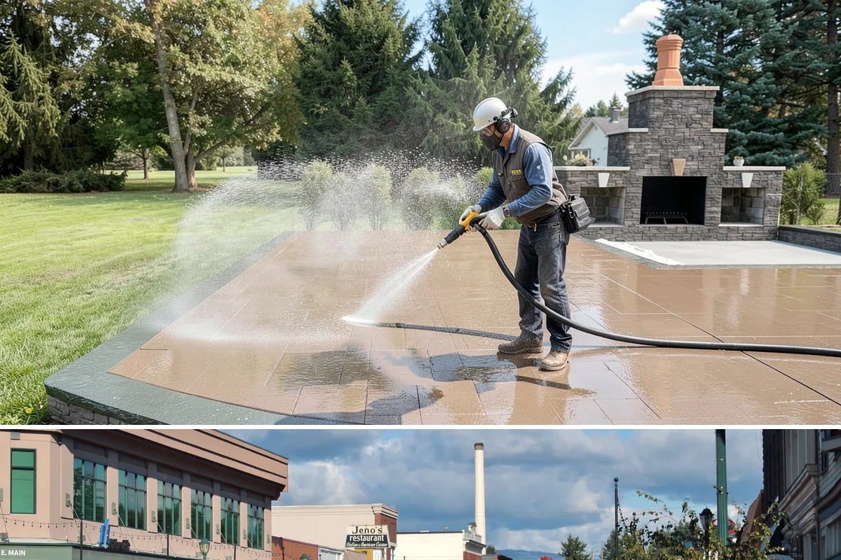 HOA Pressure Washing in Monroe, Snohomish County, WA - A spring deep clean paired with a fall moss treatment keeps community areas safe through Washington's wettest months.