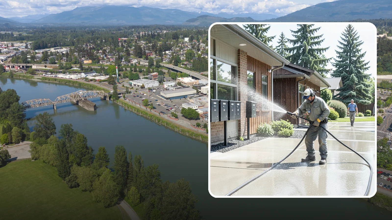 HOA Pressure Washing in Mount Vernon, Skagit County, WA - We help Washington homeowner associations maintain clean shared sidewalks, mailboxes, and community structures on a predictable...
