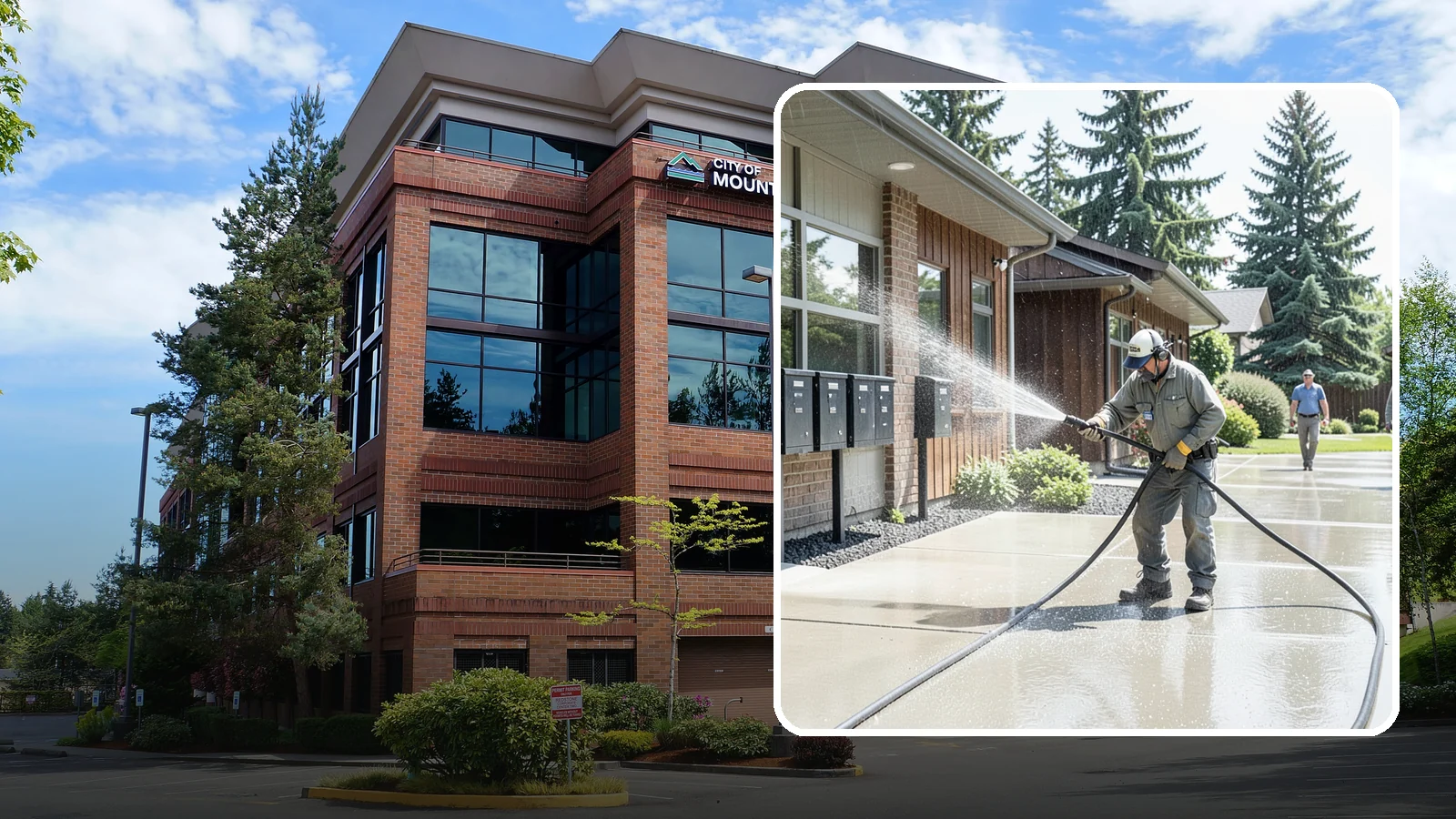 HOA Pressure Washing in Mountlake Terrace, Snohomish County, WA - We help Washington homeowner associations maintain clean shared sidewalks, mailboxes, and community structures on a predictable...