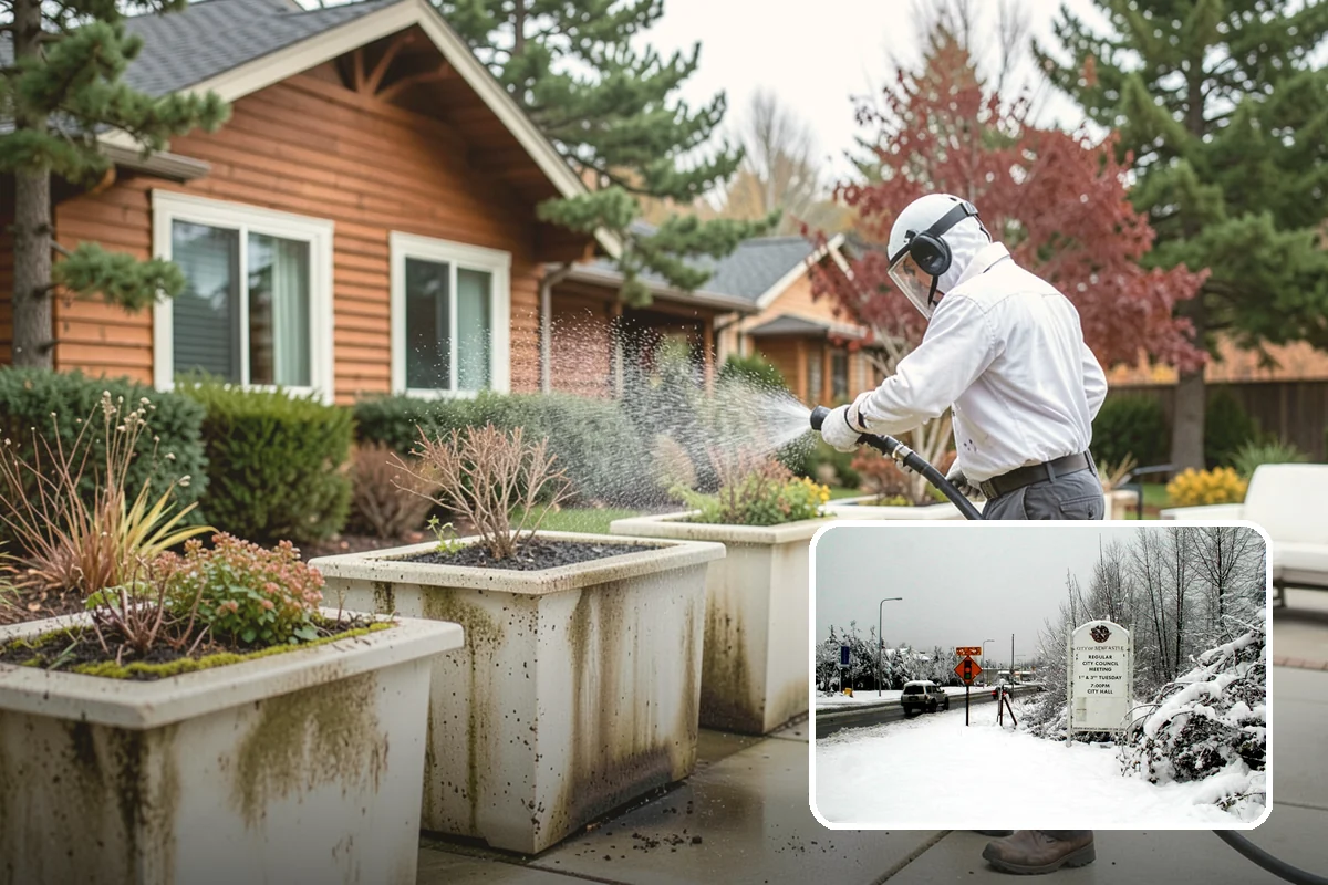 HOA Pressure Washing in Newcastle, King County, WA - Reduces slip-and-fall liability on shared paths