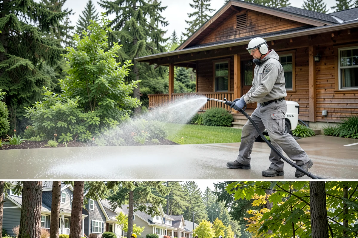 HOA Pressure Washing in Normandy Park, King County, WA - A spring deep clean paired with a fall moss treatment keeps community areas safe through Washington's wettest months.