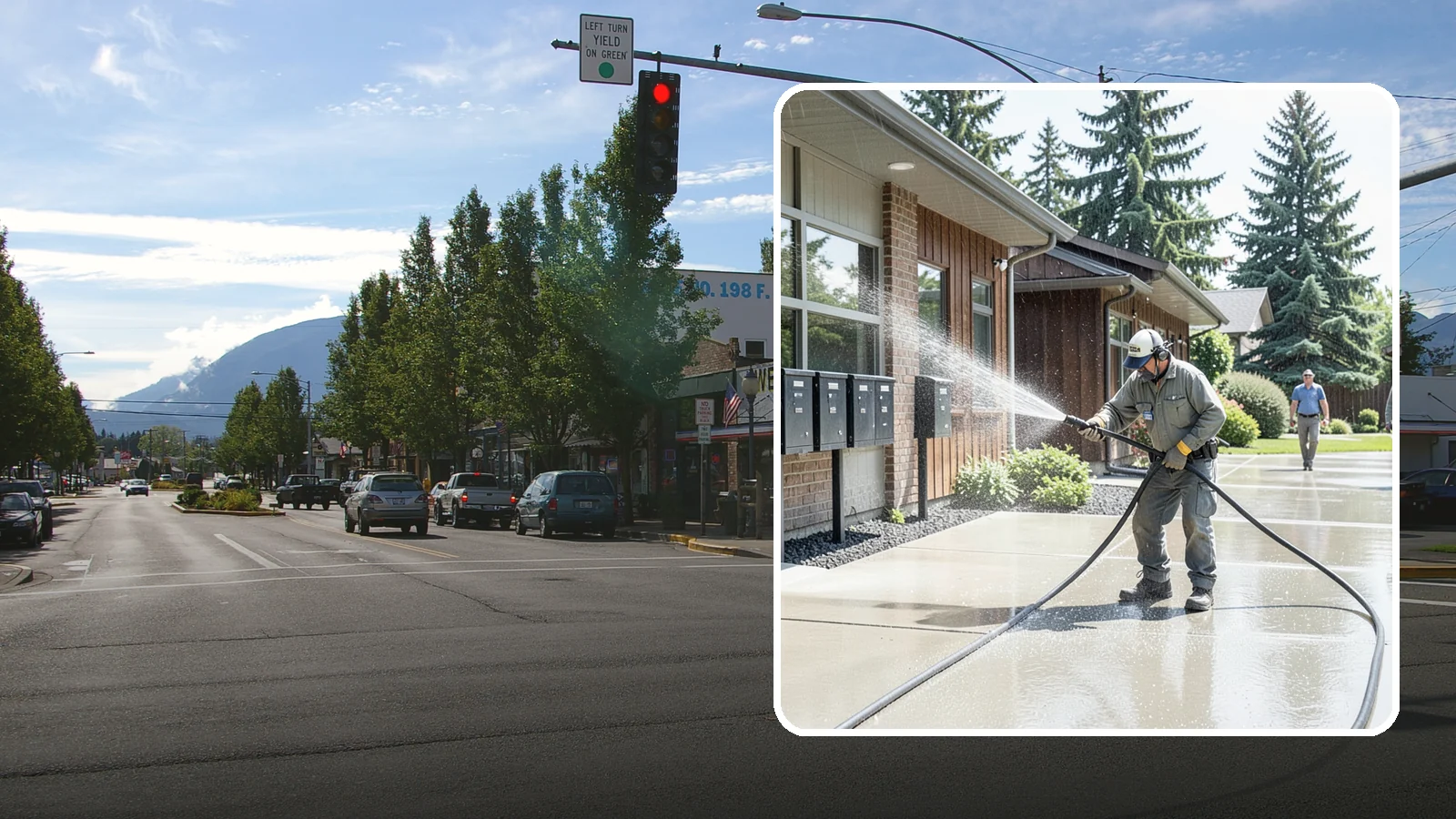 HOA Pressure Washing in North Bend, King County, WA - We help Washington homeowner associations maintain clean shared sidewalks, mailboxes, and community structures on a predictable...