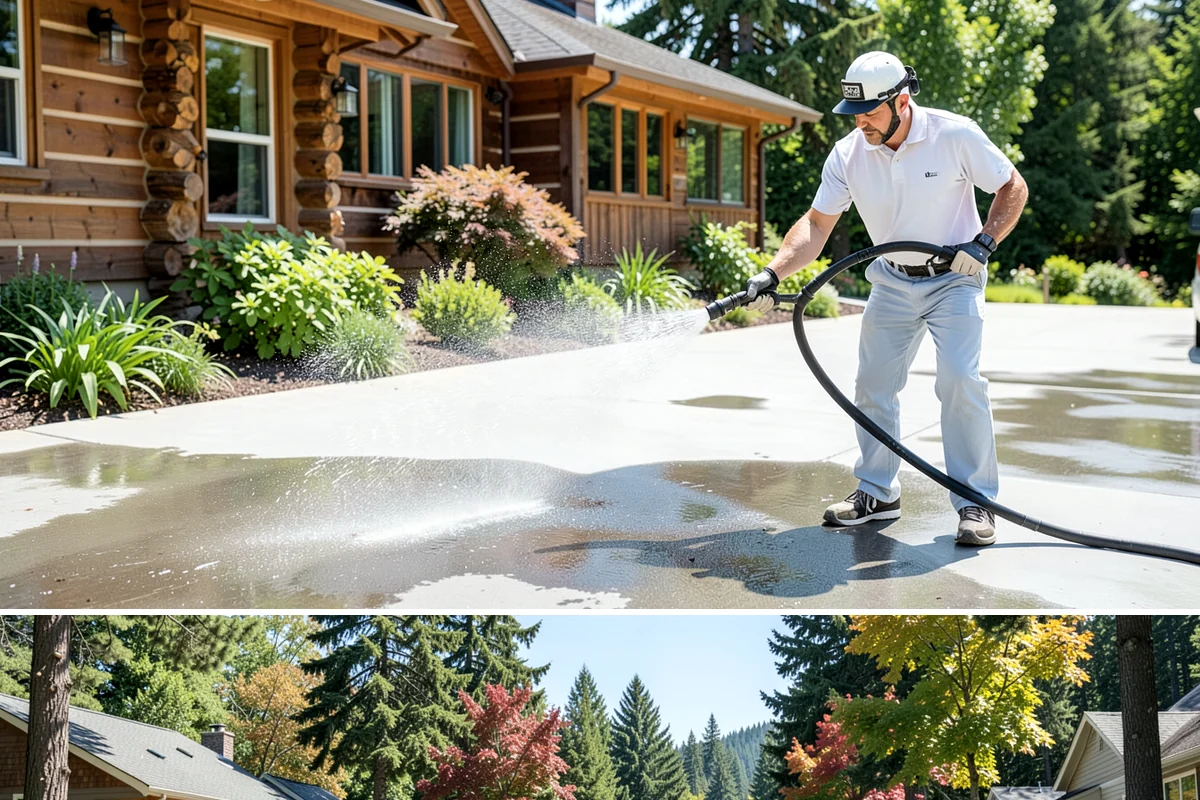 HOA Pressure Washing in Orting, Pierce County, WA - A spring deep clean paired with a fall moss treatment keeps community areas safe through Washington's wettest months.