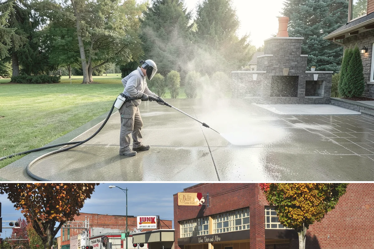 HOA Pressure Washing in Puyallup, Pierce County, WA - A spring deep clean paired with a fall moss treatment keeps community areas safe through Washington's wettest months.
