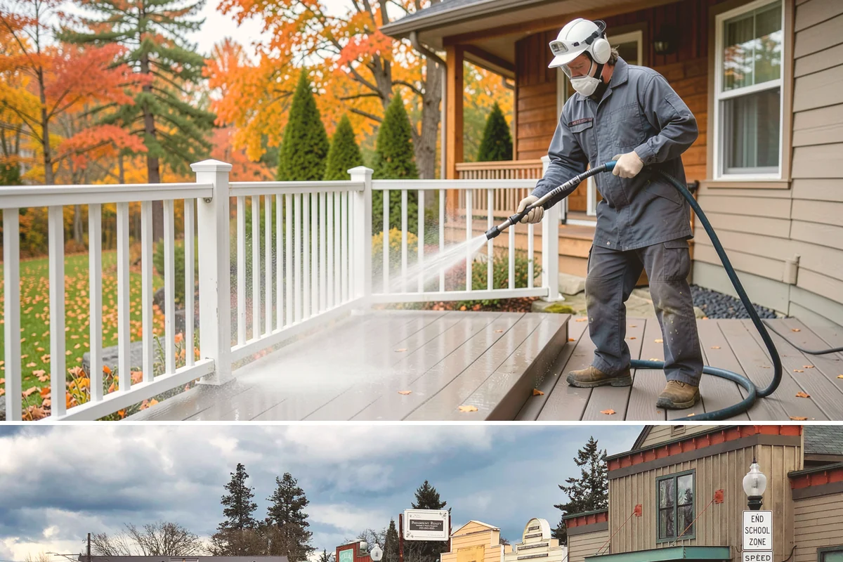HOA Pressure Washing in Roy, Pierce County, WA - A spring deep clean paired with a fall moss treatment keeps community areas safe through Washington's wettest months.