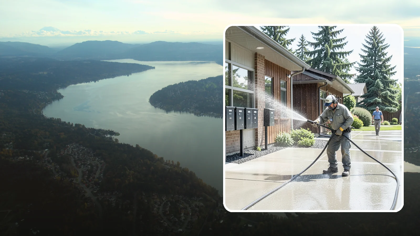 HOA Pressure Washing in Sammamish, King County, WA - We help Washington homeowner associations maintain clean shared sidewalks, mailboxes, and community structures on a predictable...