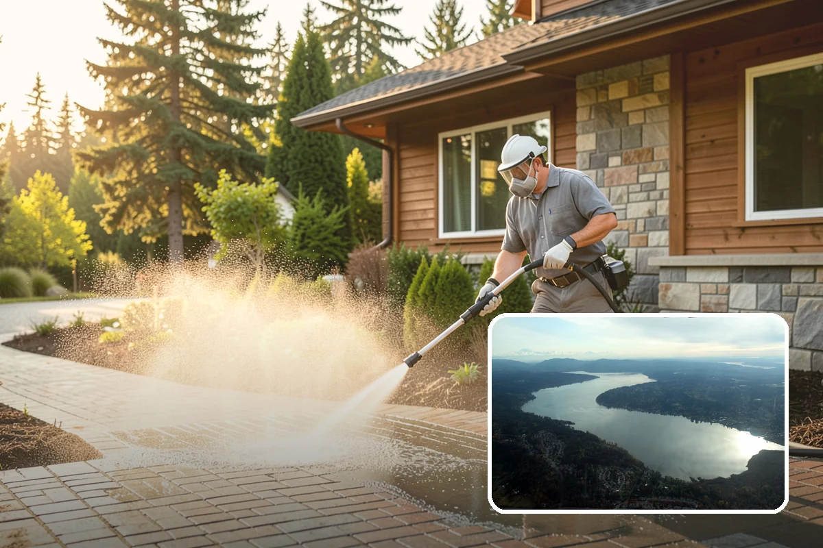 HOA Pressure Washing in Sammamish, King County, WA - Reduces slip-and-fall liability on shared paths
