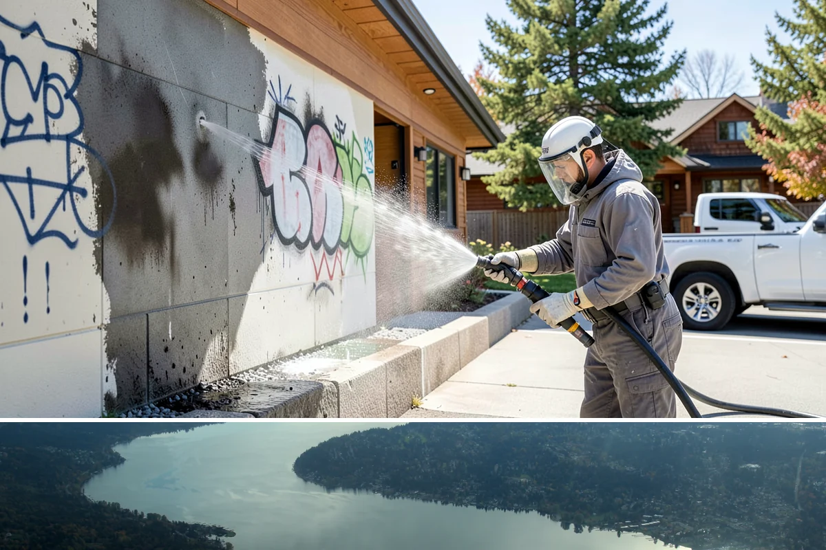 HOA Pressure Washing in Sammamish, King County, WA - A spring deep clean paired with a fall moss treatment keeps community areas safe through Washington's wettest months.
