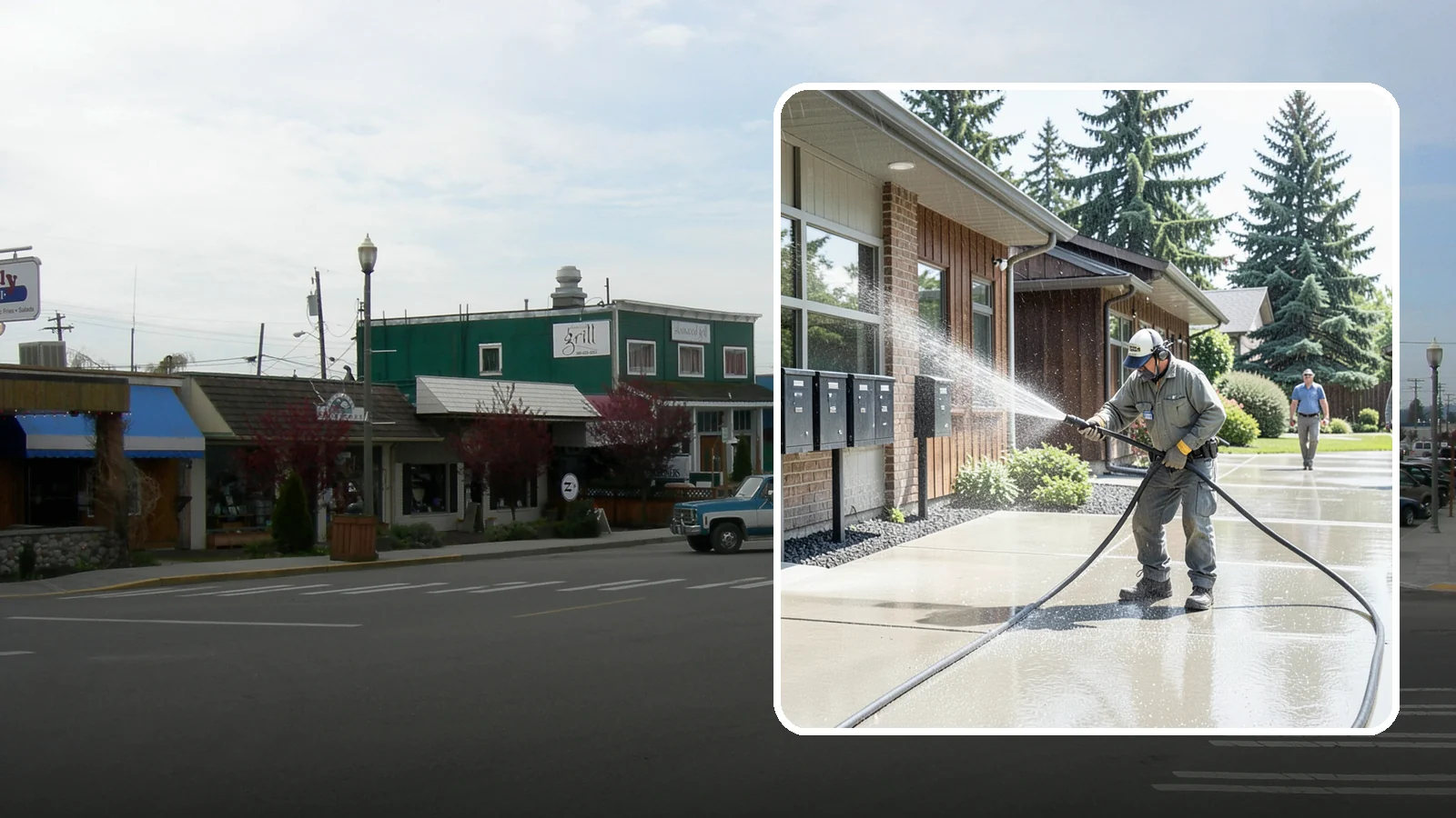 HOA Pressure Washing in Stanwood, Snohomish County, WA - We help Washington homeowner associations maintain clean shared sidewalks, mailboxes, and community structures on a predictable...