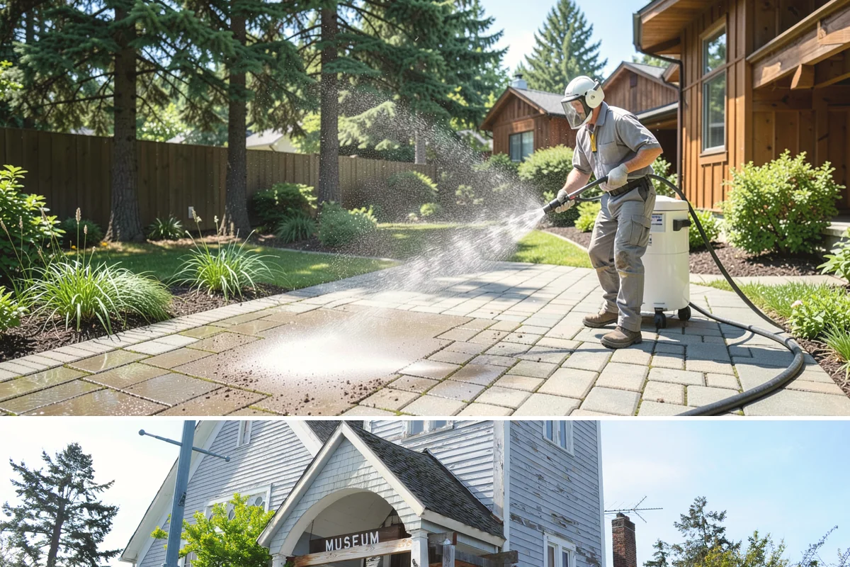 HOA Pressure Washing in Steilacoom, Pierce County, WA - A spring deep clean paired with a fall moss treatment keeps community areas safe through Washington's wettest months.