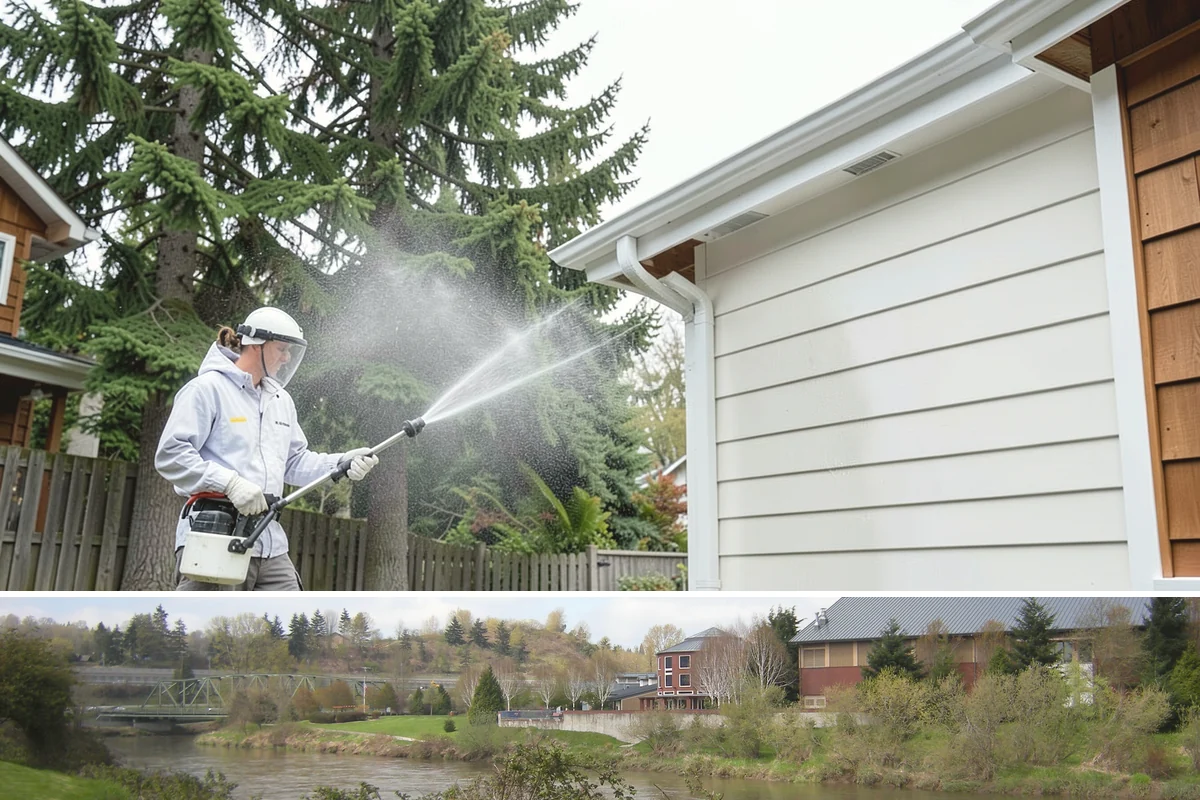 HOA Pressure Washing in Tukwila, King County, WA - A spring deep clean paired with a fall moss treatment keeps community areas safe through Washington's wettest months.
