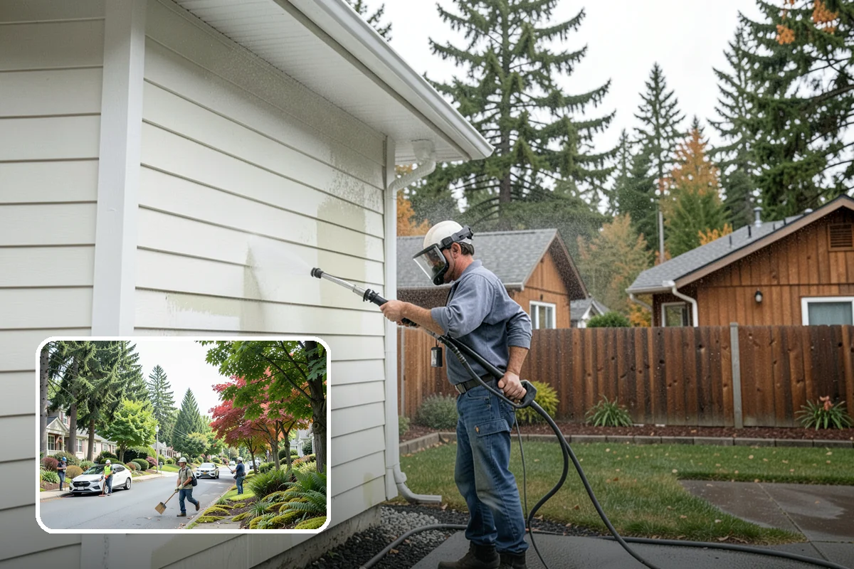 Holiday Cleanup Washing in Beaux Arts Village, King County, WA - Presents a spotless entryway for holiday guests and photos