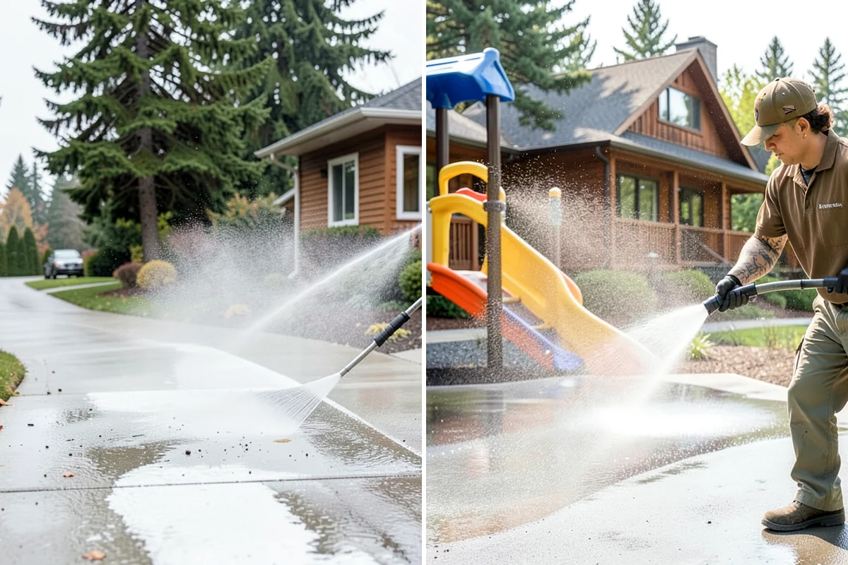Holiday Cleanup Washing in DuPont, Pierce County, WA - Prioritize entry paths, porches, and hosting areas with the client