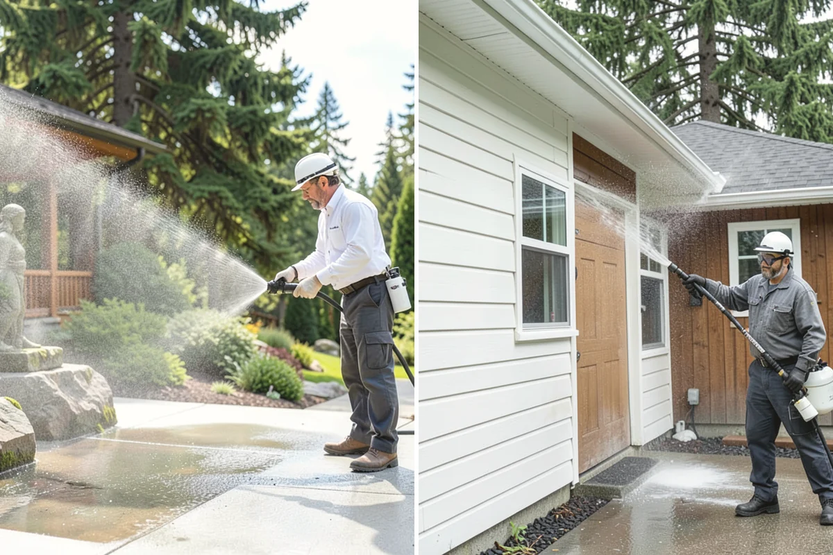 Holiday Cleanup Washing in Edgewood, Pierce County, WA - Prioritize entry paths, porches, and hosting areas with the client