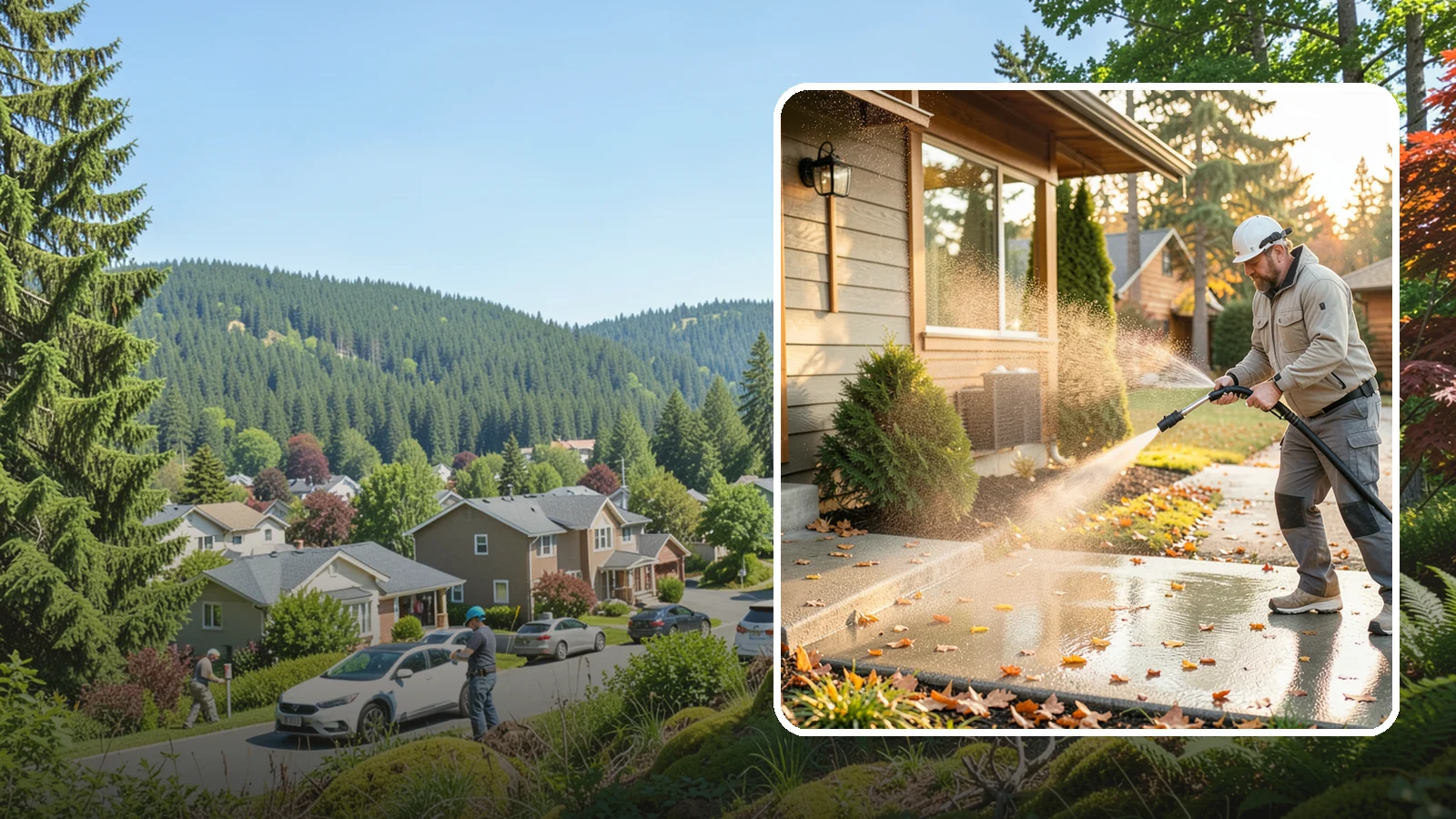 Holiday Cleanup Washing in Index, Snohomish County, WA - Holiday cleanup washing gets your home guest-ready by clearing grime from entrances, walkways, and gathering areas before the...