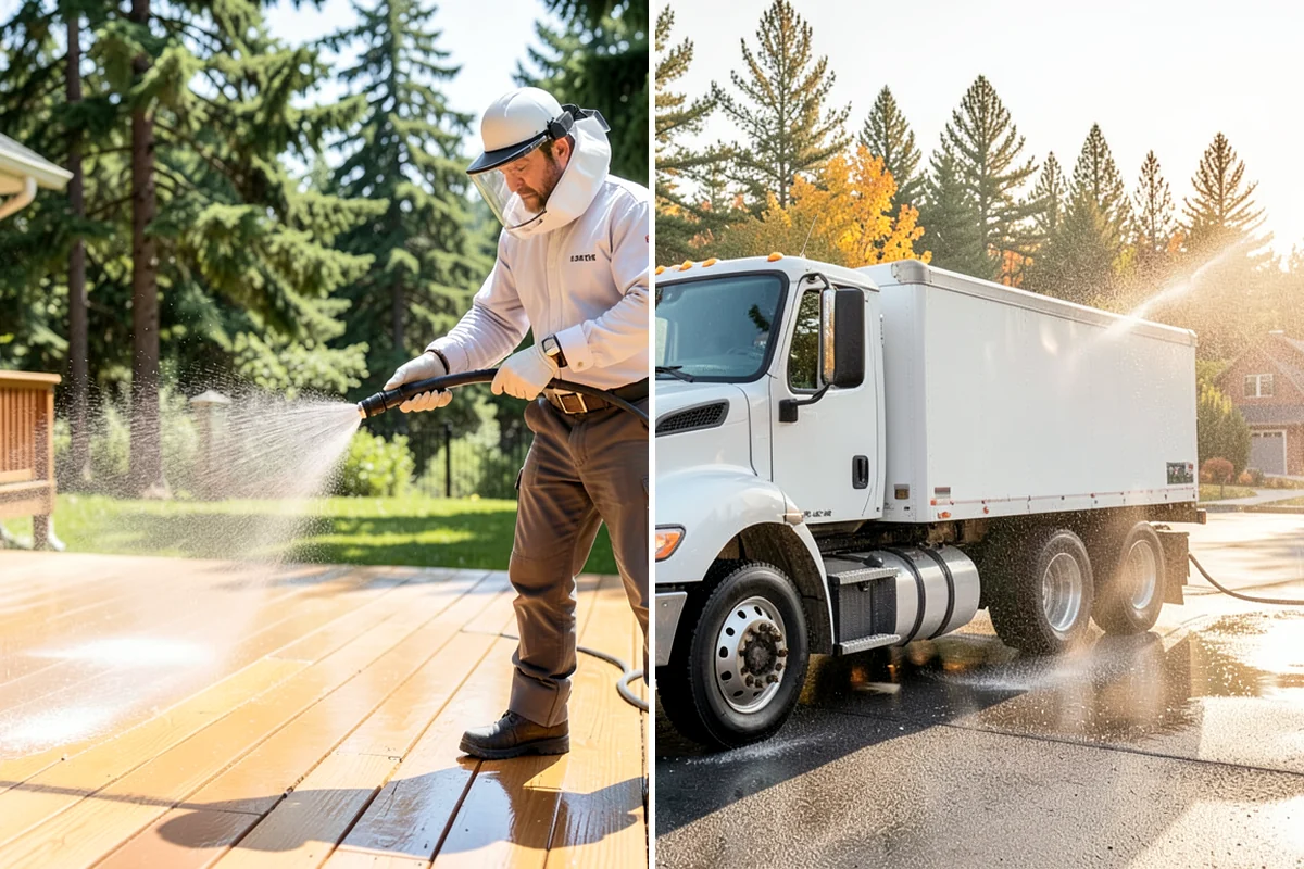 Holiday Cleanup Washing in Lyman, Skagit County, WA - Prioritize entry paths, porches, and hosting areas with the client