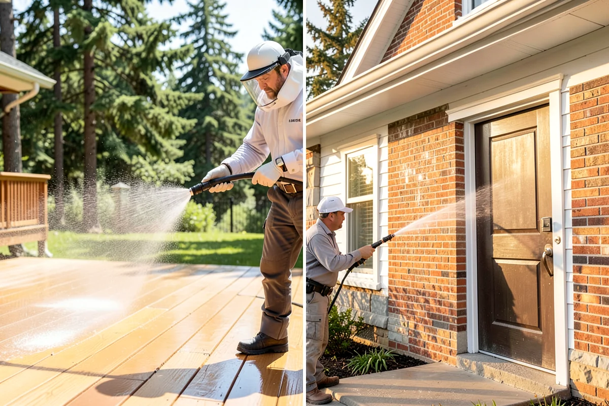 Holiday Cleanup Washing in Maple Valley, King County, WA - Prioritize entry paths, porches, and hosting areas with the client