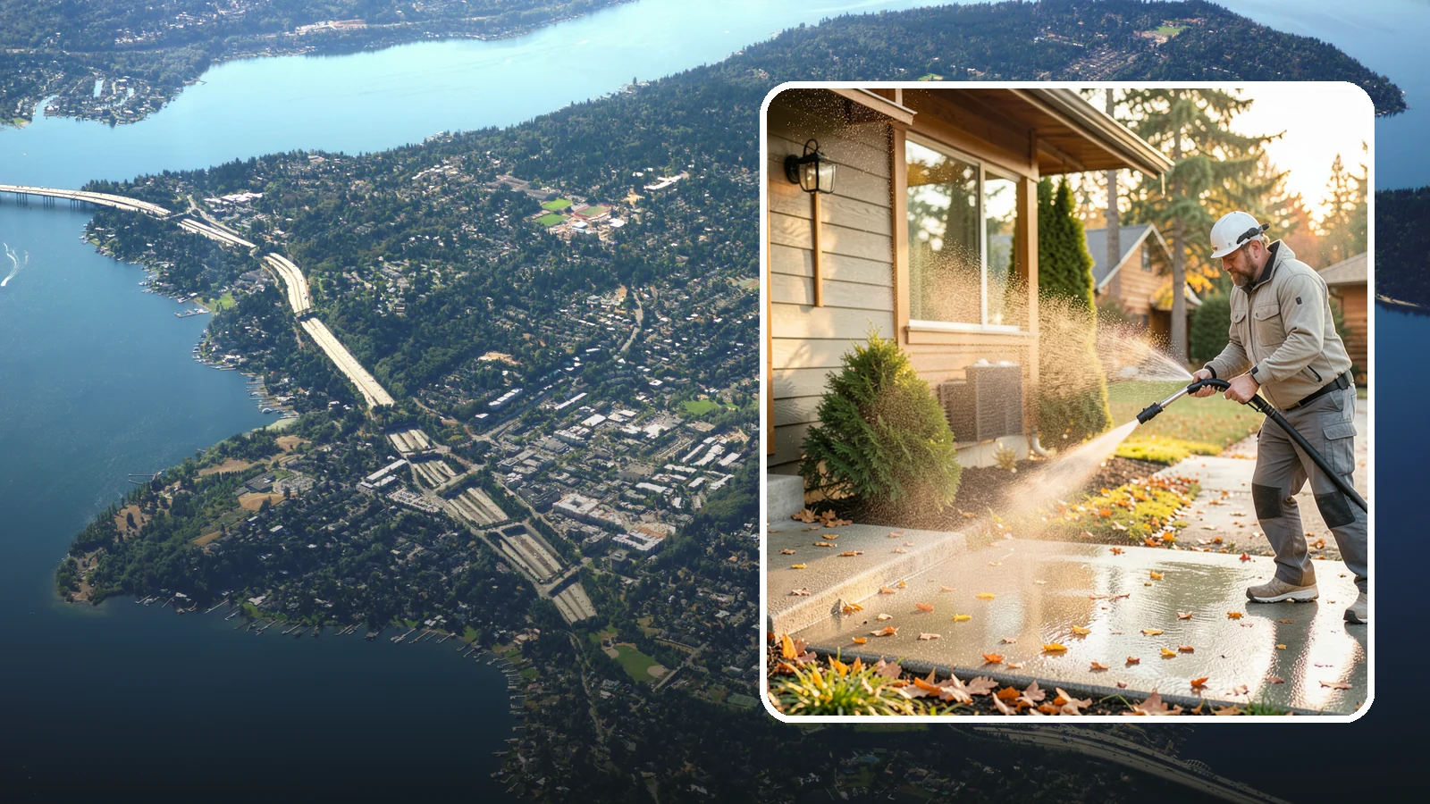 Holiday Cleanup Washing in Mercer Island, King County, WA - Holiday cleanup washing gets your home guest-ready by clearing grime from entrances, walkways, and gathering areas before the...