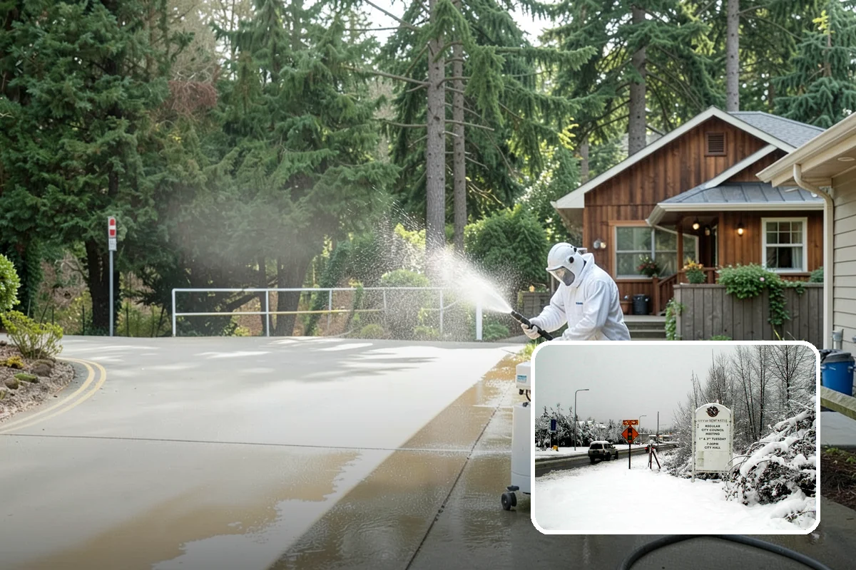 Holiday Cleanup Washing in Newcastle, King County, WA - Presents a spotless entryway for holiday guests and photos