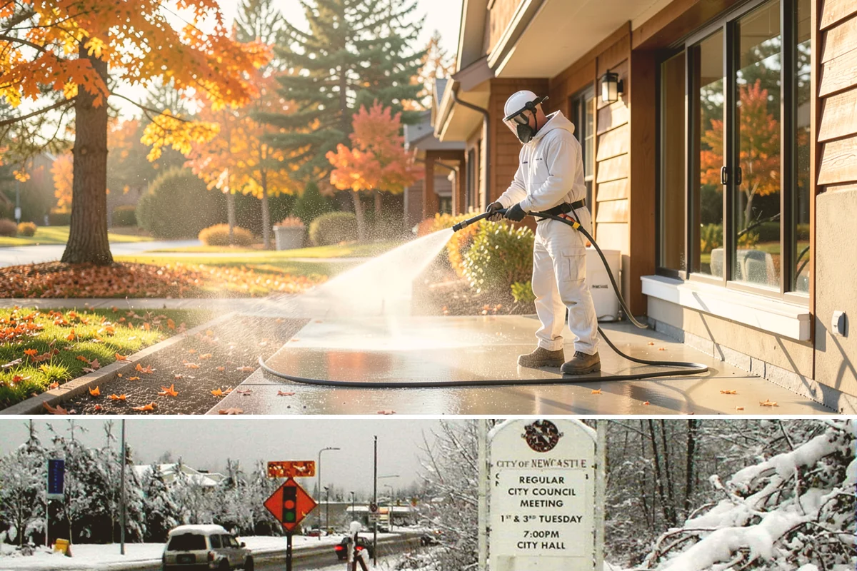 Holiday Cleanup Washing in Newcastle, King County, WA - Late November through December, timed a week or two ahead of your gatherings so surfaces stay clean for guests.