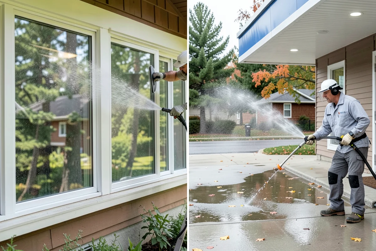 Holiday Cleanup Washing in Puyallup, Pierce County, WA - Prioritize entry paths, porches, and hosting areas with the client