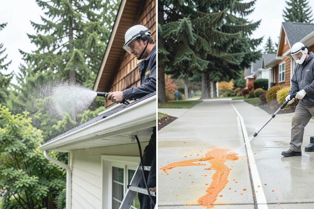 Holiday Cleanup Washing in Roy, Pierce County, WA - Prioritize entry paths, porches, and hosting areas with the client