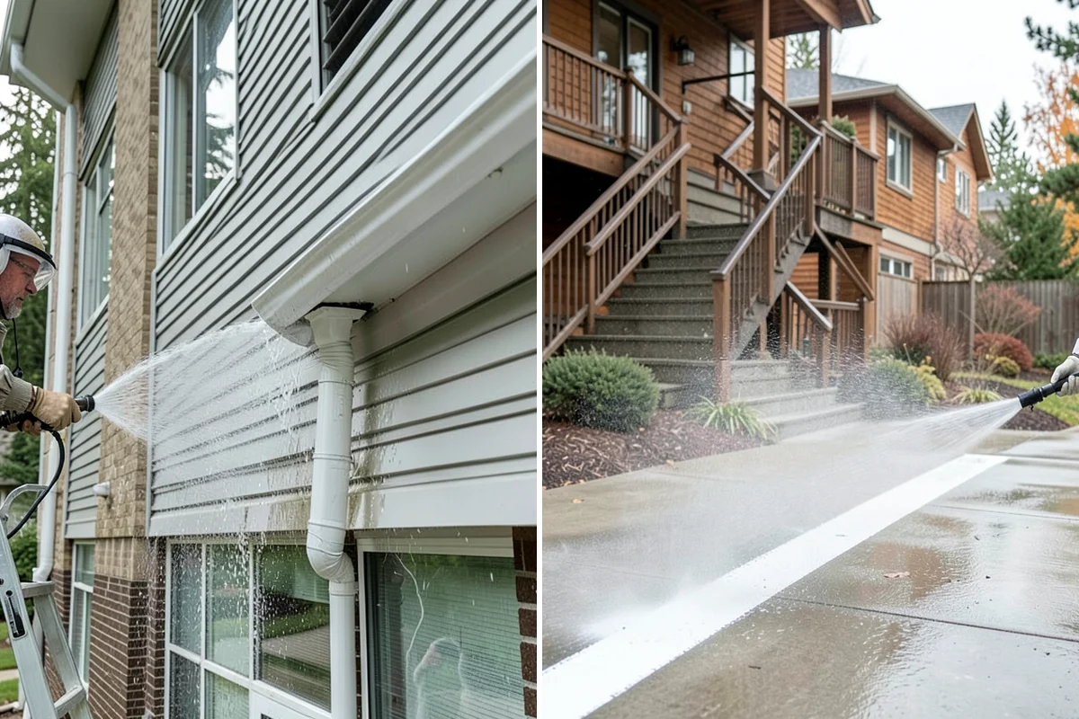 Holiday Cleanup Washing in SeaTac, King County, WA - Prioritize entry paths, porches, and hosting areas with the client
