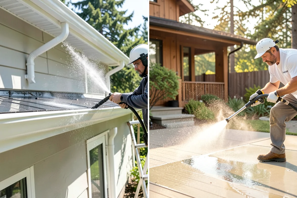 Holiday Cleanup Washing in Sedro-Woolley, Skagit County, WA - Prioritize entry paths, porches, and hosting areas with the client