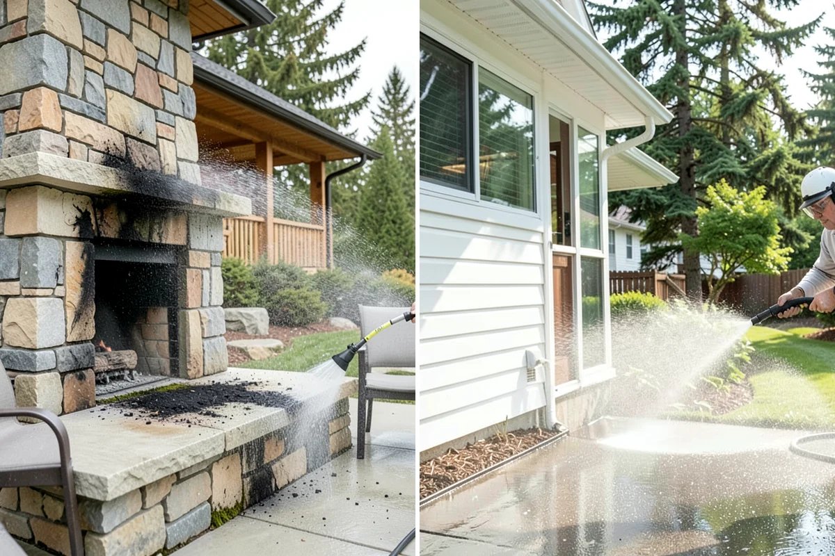 Holiday Cleanup Washing in Snoqualmie, King County, WA - Prioritize entry paths, porches, and hosting areas with the client